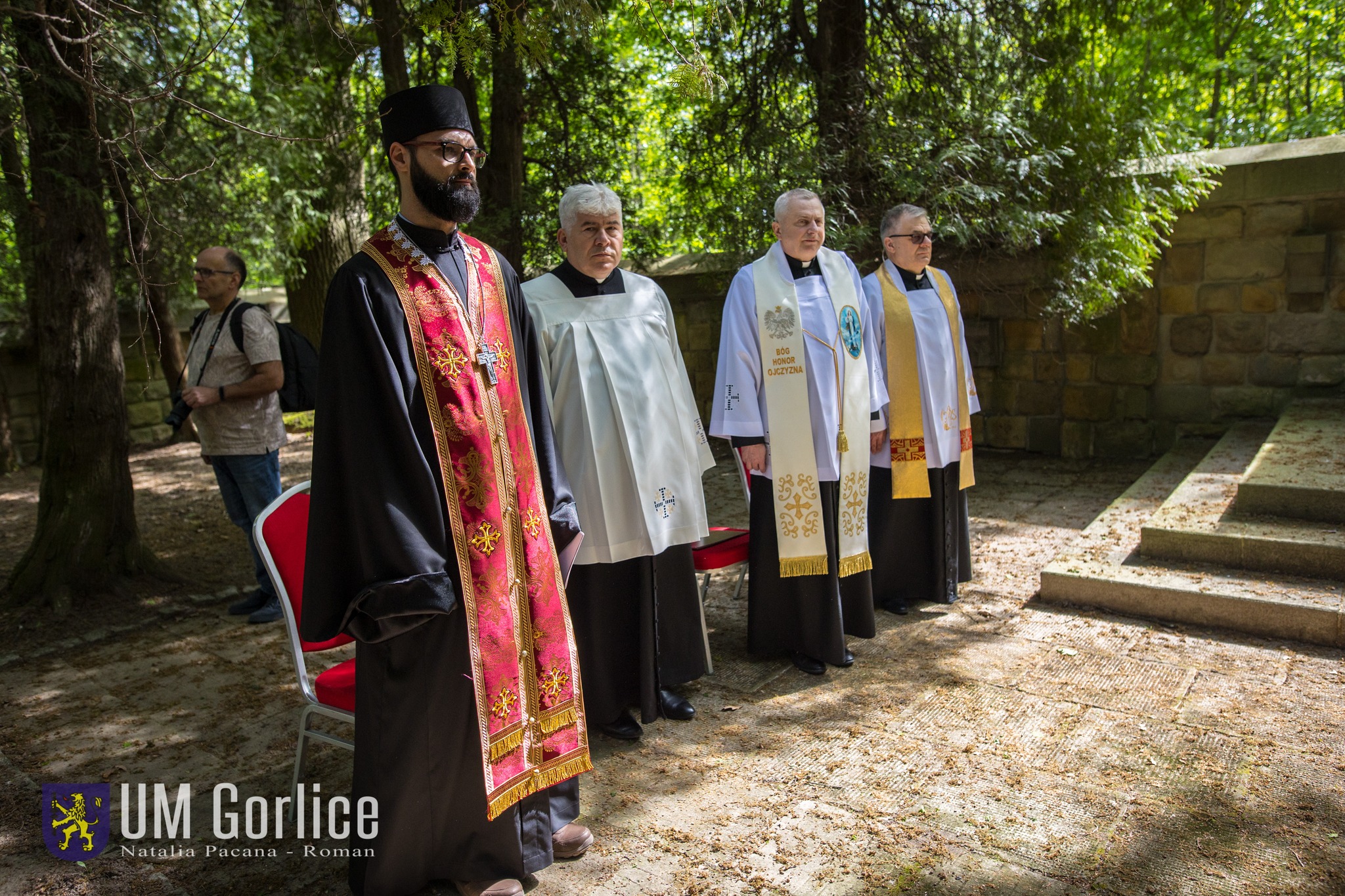 Duchowni podczas obchodów 109. rocznicy bitwy pod Gorlicami